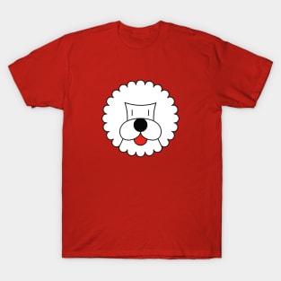 Happy Bichon Frise Dog Round Face T-Shirt